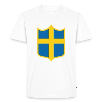 Suède - T-shirt Premium bio Homme - blanc - Devant - Nico (187cm)