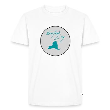 New York Design - Men's Premium Organic T-Shirt - white - Front - Nico (187cm)