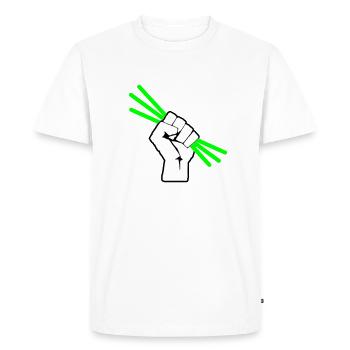 Glowstick - Party - Rave - T-shirt Premium bio Homme - blanc - Devant - Nico (187cm)