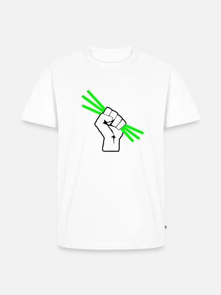 Leuchtstäbchen - Knicklicht - Faust - Männer Premium Bio T-Shirt -