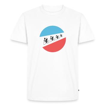 Vélo de route Cyclisme Course cycliste - T-shirt Premium bio Homme - blanc - Devant - Nico (187cm)