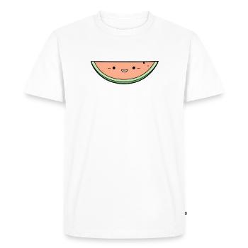 Tranche de melon de kawaï - T-shirt Premium bio Homme - blanc - Devant - Nico (187cm)