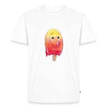 Ice lolly watercolor - Men's Premium Organic T-Shirt - white - Front - Nico (187cm)