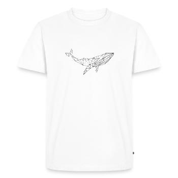 Whale - Men's Premium Organic T-Shirt - white - Front - Nico (187cm)