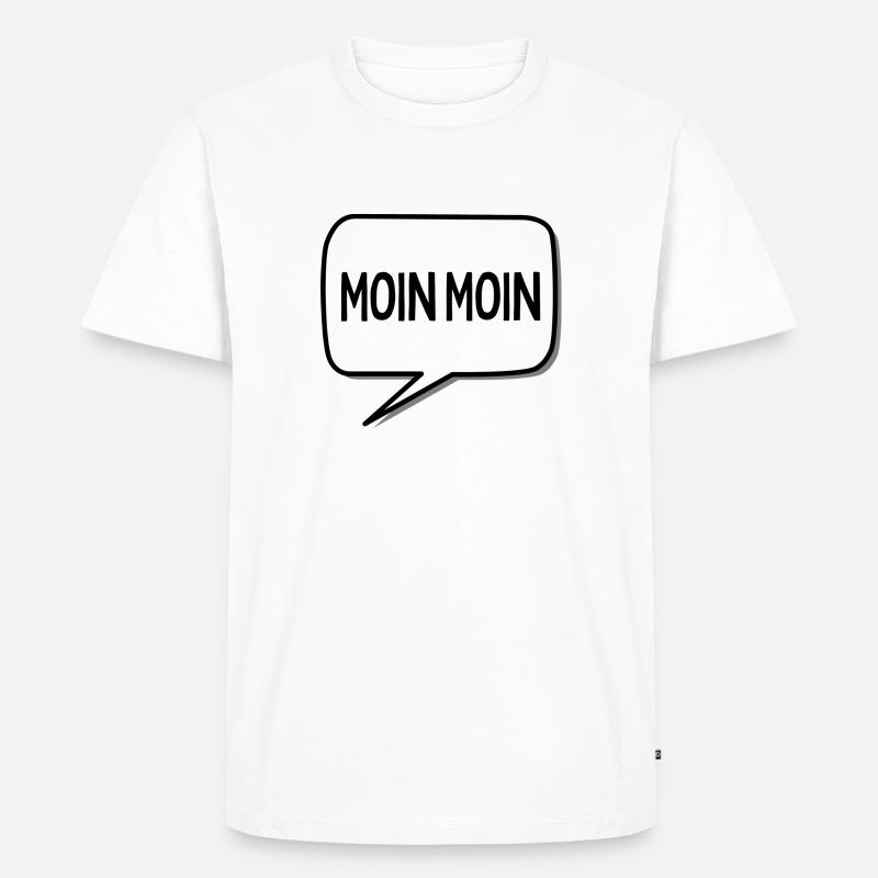 Moin Moin - Männer Premium Bio T-Shirt - Weiß