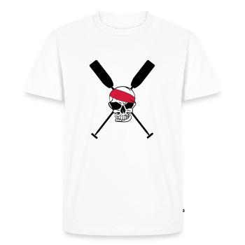 Deathhead Paddle Rowing Canoe Dragonboat - Men's Premium Organic T-Shirt - white - Front - Nico (187cm)