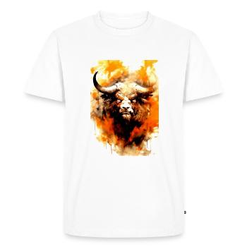 Bison Animal sauvage américain - T-shirt Premium bio Homme - blanc - Devant - Nico (187cm)
