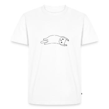 Retraité Mon travail consiste à câliner les chats Blague sur la retraite - T-shirt Premium bio Homme - blanc - Devant - Nico (187cm)