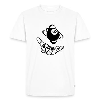 billard main ouverte ballon - T-shirt Premium bio Homme - blanc - Devant - Nico (187cm)