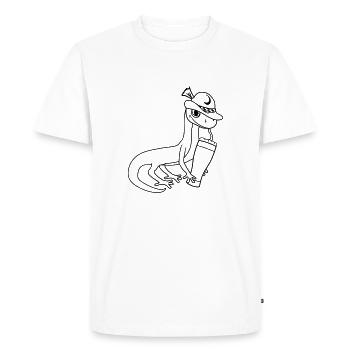 gecko lézard bière bavière alcool sau - T-shirt Premium bio Homme - blanc - Devant - Nico (187cm)