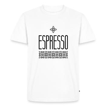 espresso - T-shirt Premium bio Homme - blanc - Devant - Nico (187cm)