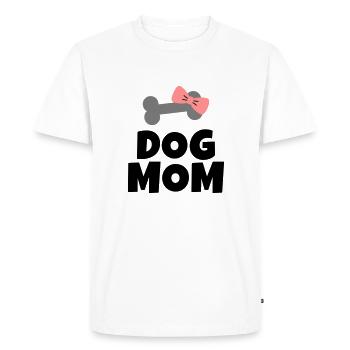 Dog Mom Chien maman - T-shirt Premium bio Homme - blanc - Devant - Nico (187cm)