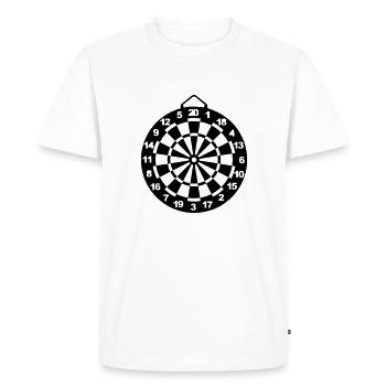 Dart darts game motive - Men's Premium Organic T-Shirt - white - Front - Nico (187cm)