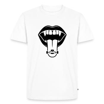 Langue de skateboard - T-shirt Premium bio Homme - blanc - Devant - Nico (187cm)