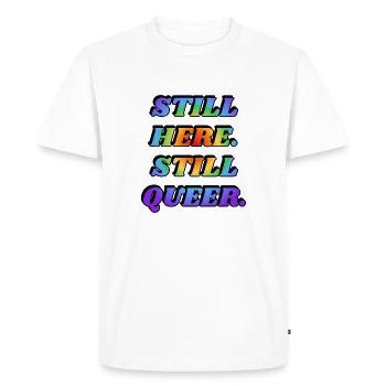 TOUJOURS LÀ QUEER LGBTQ PRIDE - T-shirt Premium bio Homme - blanc - Devant - Nico (187cm)