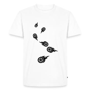 Incendie de pneus - T-shirt Premium bio Homme - blanc - Devant - Nico (187cm)