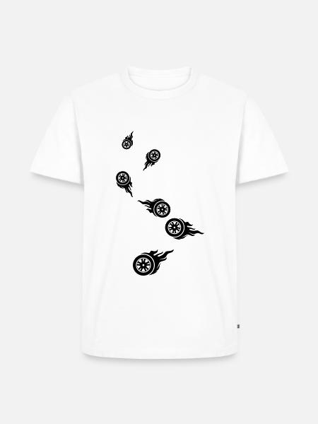 Tires fire - Men's Premium Organic T-Shirt - white