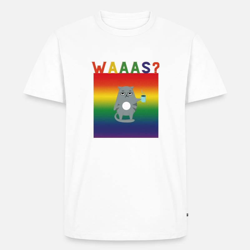 Waaas - Männer Premium Bio T-Shirt - Weiß