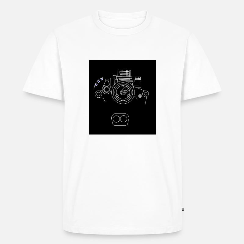machine fragment Nr. 8 - Männer Premium Bio T-Shirt - Weiß