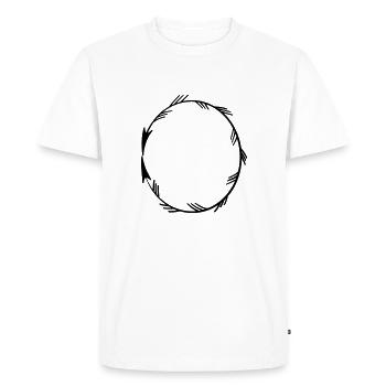 Floral Garland Flowers Hearts 12 Drawing Area 12 - Men's Premium Organic T-Shirt - white - Front - Nico (187cm)