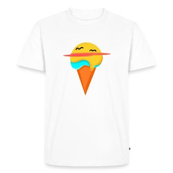Crème glacée d’été - T-shirt Premium bio Homme - blanc - Devant - Nico (187cm)