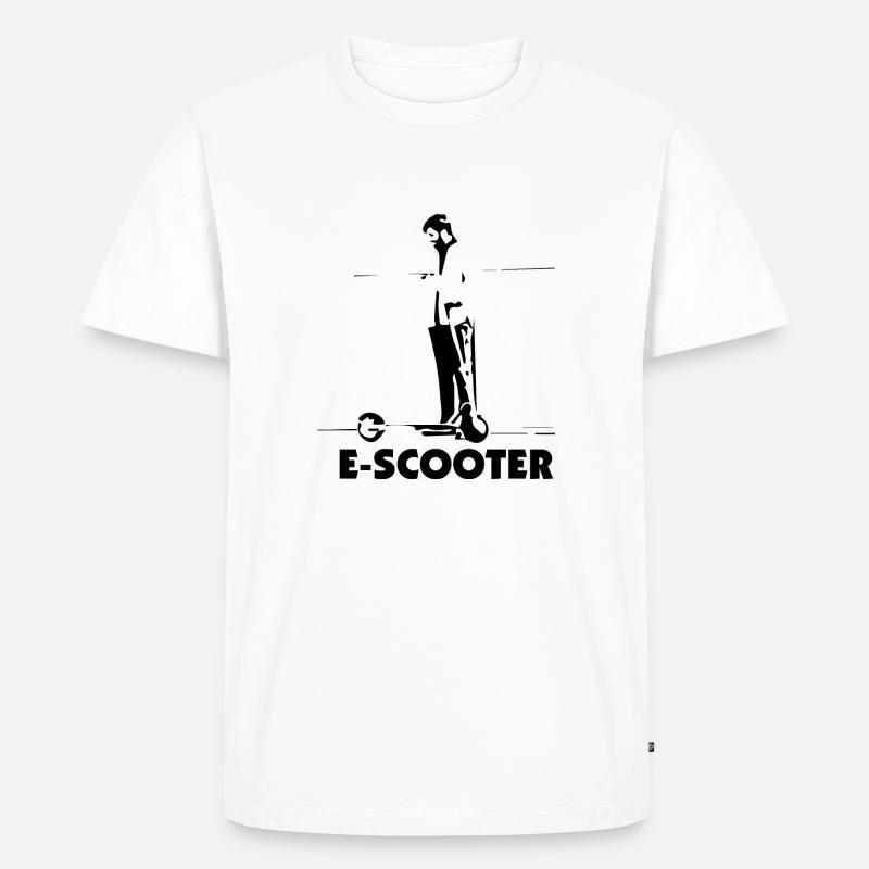 E-Scooter E-Roller Scooter - Männer Premium Bio T-Shirt - Weiß