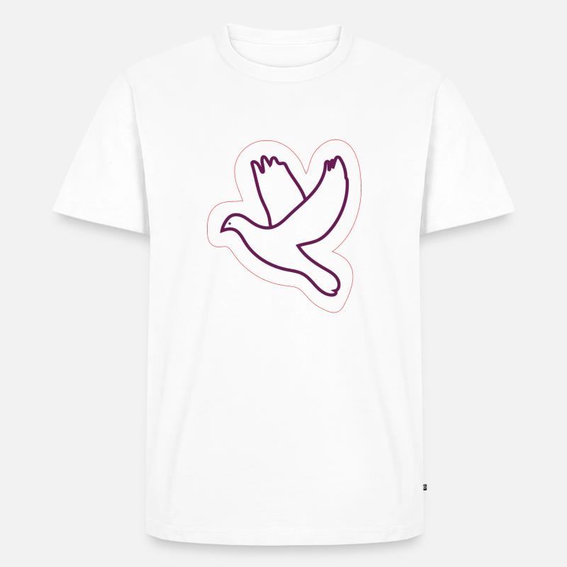 Vogel - Männer Premium Bio T-Shirt - Weiß