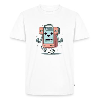 Enea walkman - T-shirt Premium bio Homme - blanc - Devant - Nico (187cm)