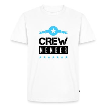Crew Member - Men's Premium Organic T-Shirt - white - Front - Nico (187cm)