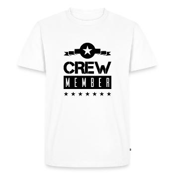 Crew Member - Men's Premium Organic T-Shirt - white - Front - Nico (187cm)