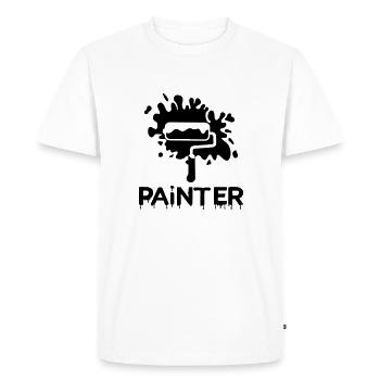 peintre peintre - T-shirt Premium bio Homme - blanc - Devant - Nico (187cm)