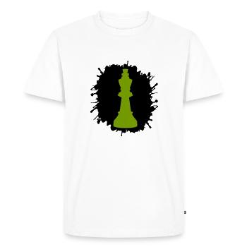 Splatter Chess King - Men's Premium Organic T-Shirt - white - Front - Nico (187cm)
