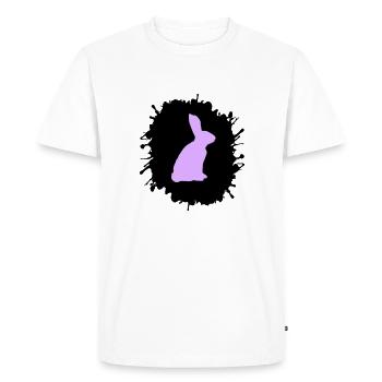 Splatter Bunny - Men's Premium Organic T-Shirt - white - Front - Nico (187cm)