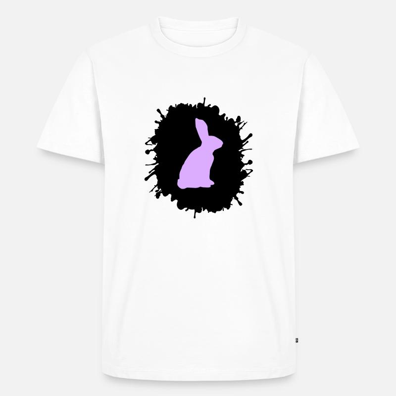 Éclaboussures de lapin - T-shirt Premium bio Homme - blanc