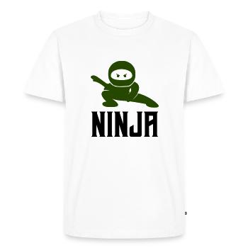 Bande dessinée Ninja - T-shirt Premium bio Homme - blanc - Devant - Nico (187cm)