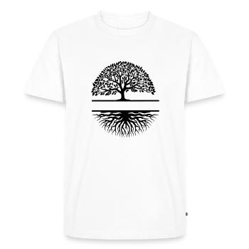 What you feed grows tree - Men's Premium Organic T-Shirt - white - Front - Nico (187cm)