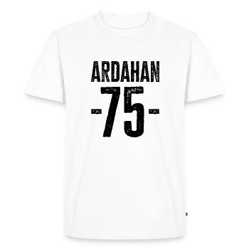 Ardahan 75 – Nature and History from Türkiye - Men's Premium Organic T-Shirt - white - Front - Nico (187cm)