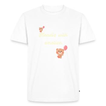 Manipuler avec émotion – Pastel Mental Health Aware - T-shirt Premium bio Homme - blanc - Devant - Nico (187cm)