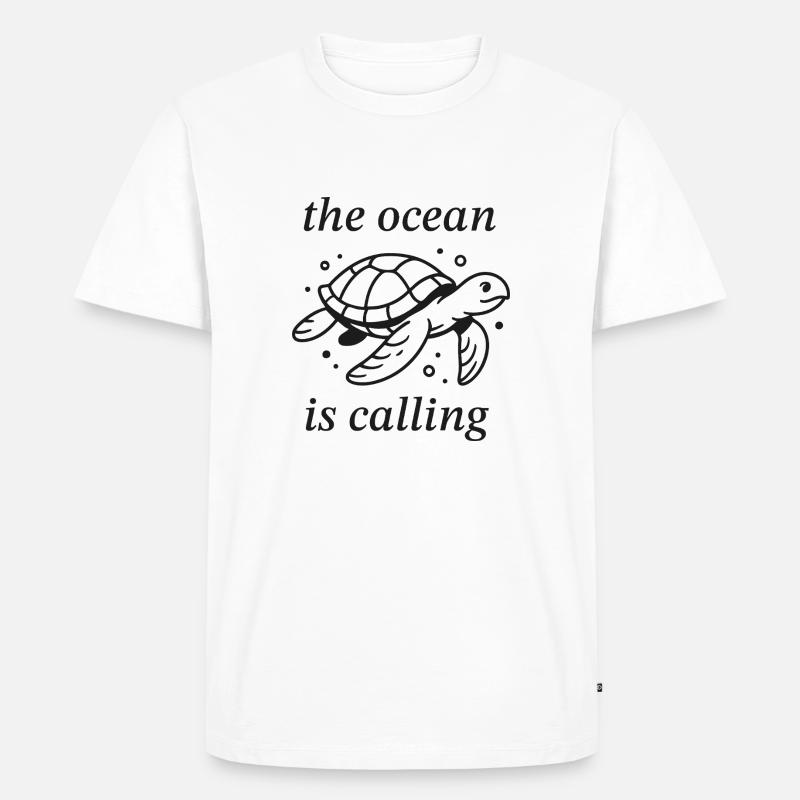 ocean is calling - Männer Premium Bio T-Shirt - Weiß