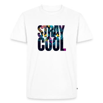 Stray Cool Trendy Cat Design - T-shirt Premium bio Homme - blanc - Devant - Nico (187cm)