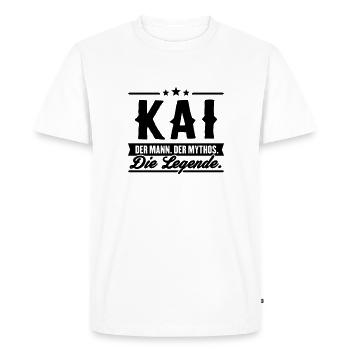Man Myth Legend Kai - T-shirt Premium bio Homme - blanc - Devant - Nico (187cm)