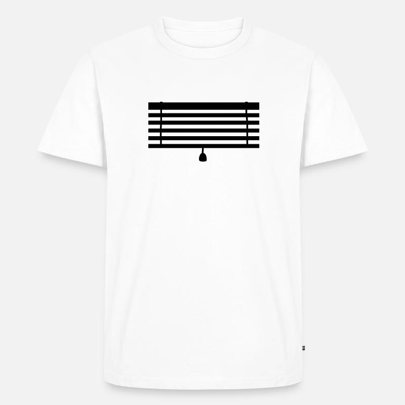 Jalousie - Männer Premium Bio T-Shirt - Weiß