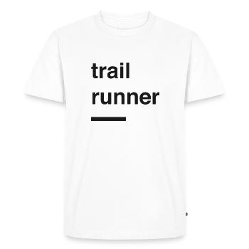 trail runner - T-shirt Premium bio Homme - blanc - Devant - Nico (187cm)