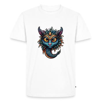 Lovable fantasy creature - Men's Premium Organic T-Shirt - white - Front - Nico (187cm)