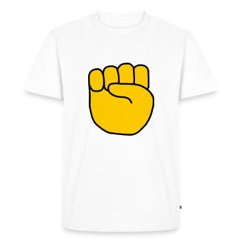 Emoji Fist Sketch Couleur - T-shirt Premium bio Homme - blanc - Devant - Nico (187cm)