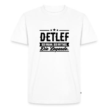 Man Myth Legend Detlef - T-shirt Premium bio Homme - blanc - Devant - Nico (187cm)