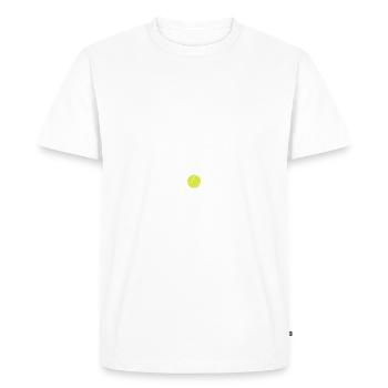 Avertissement : Peut commencer à parler de padel - T-shirt Premium bio Homme - blanc - Devant - Nico (187cm)