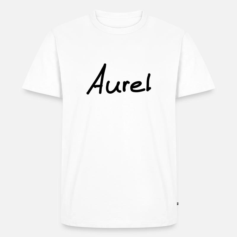 Aurel - Männer Premium Bio T-Shirt - Weiß
