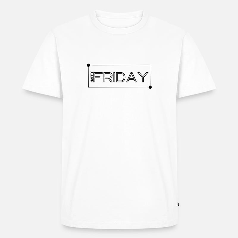 Happy Friday - Männer Premium Bio T-Shirt - Weiß