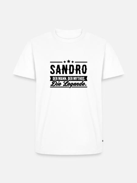 Man Myth Legend Sandro - T-shirt Premium bio Homme - blanc